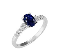 Anello Gazzola Gioielli Donna in Oro bianco Zaffiro 1.62 Ct GI-AN-2186G-8-1-14-Z-OV-TG-SI - GI-AN-2186G-8-1-14-Z-OV-TG-SI